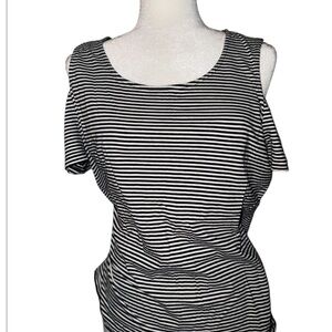 MK Black and White Striped Women's Top